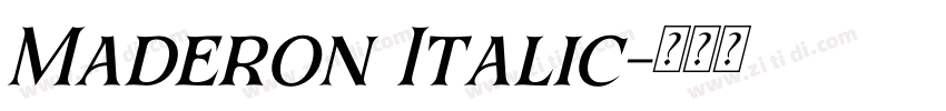 Maderon Italic字体转换